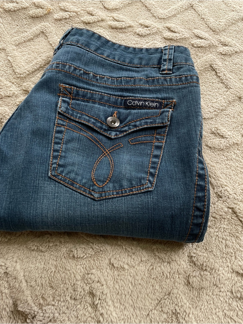 Calvin Klein Medium Blue Flare Jeans Size 10